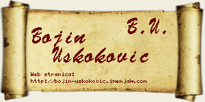 Bojin Uskoković vizit kartica